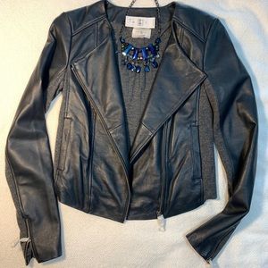 NWT! Gorgeous Lou & Grey leather & knit jacket